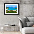 Tropical Bay with Wooden Piers Wall Art