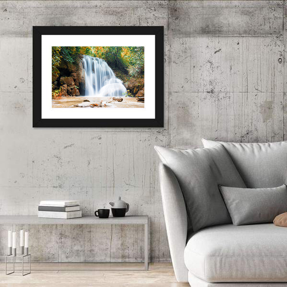 Planthong Waterfall Phuphaman Thailand Wall Art in a room, landscape