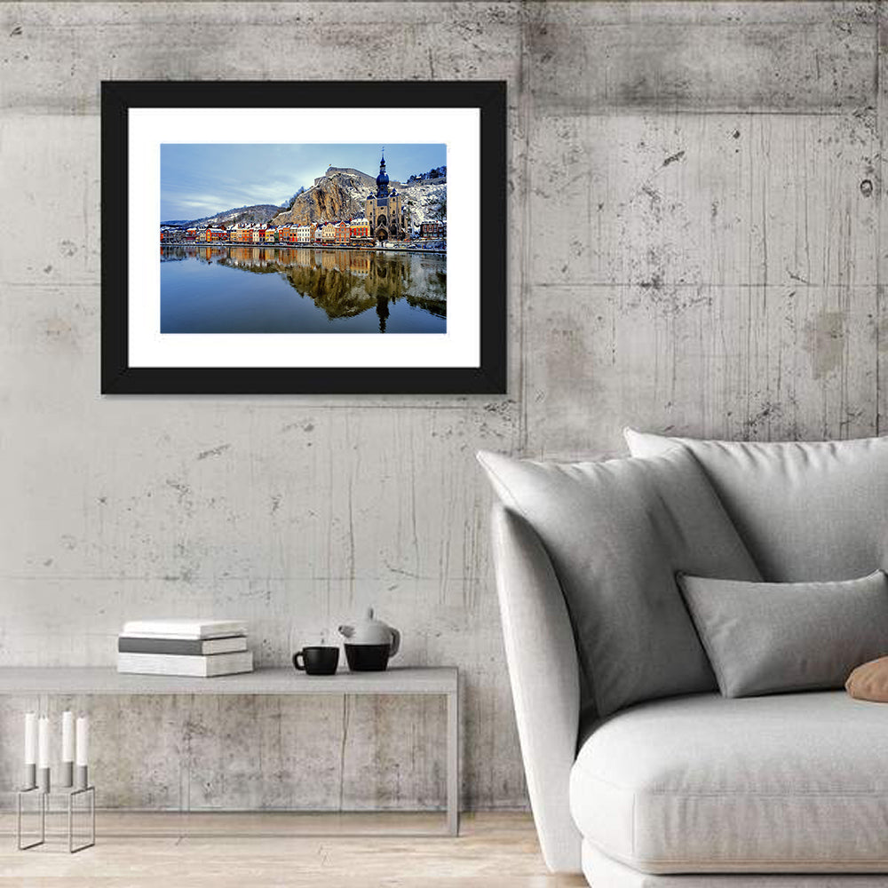 Dinant Collegiate Church on the Meuse Wall Art in a room, landscape
