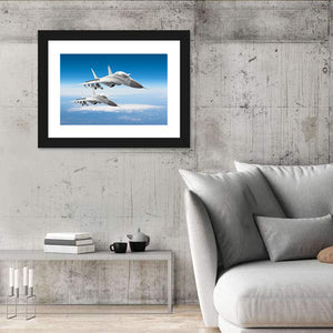 Military Fighters Jet On Combat Mission Wall Art