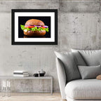 Sesame Bun Vegetarian Burger Wall Art
