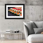 Sushi Rolls with Salmon Roe Wall Art