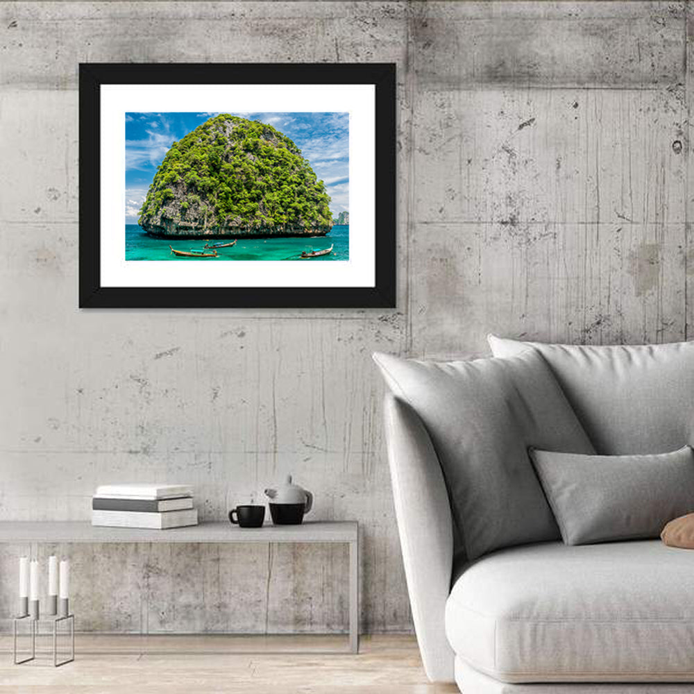Krabi Limestone Karst Island Wall Art in a room, landscape