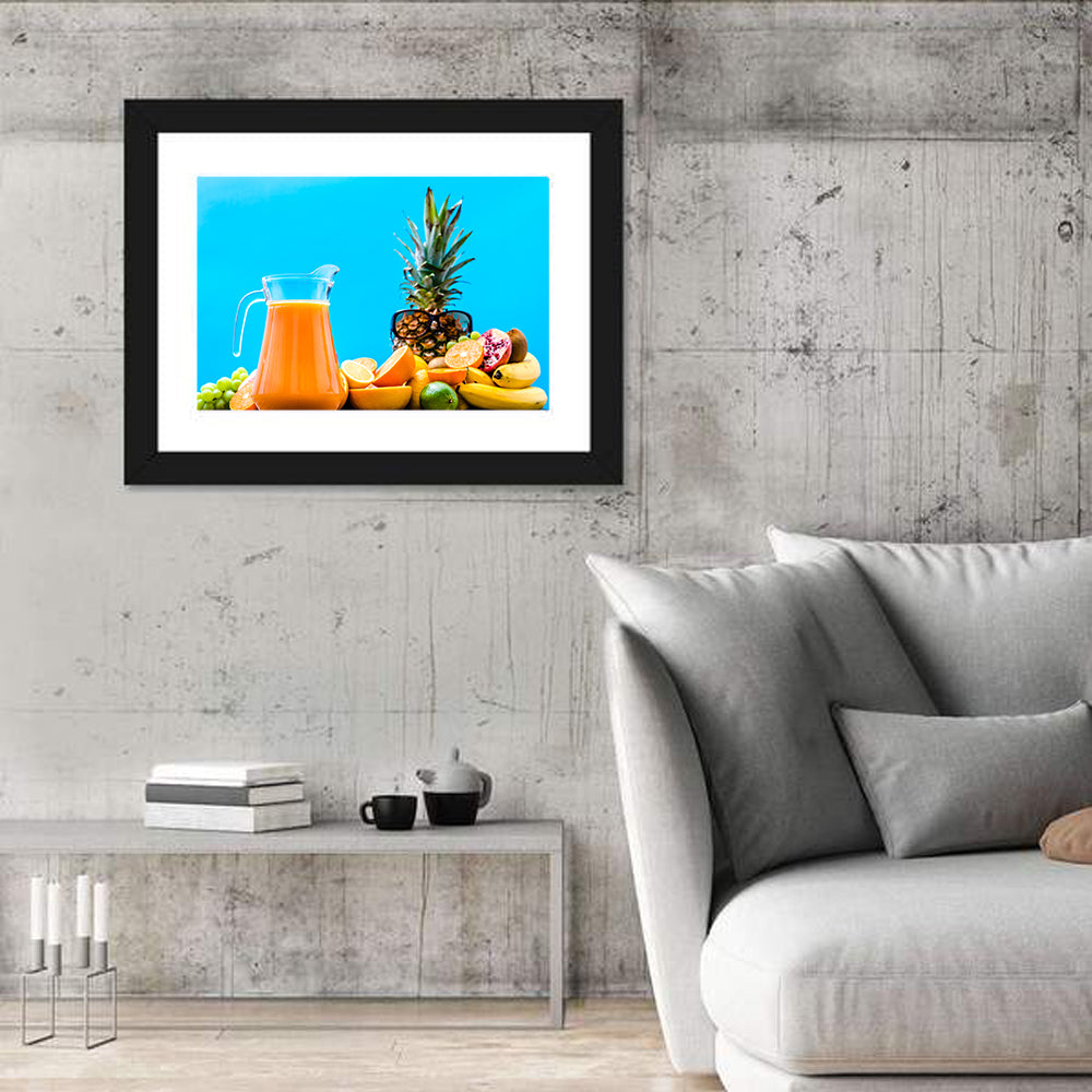 Fresh Tropical Juice Wall Art in a room, landscape