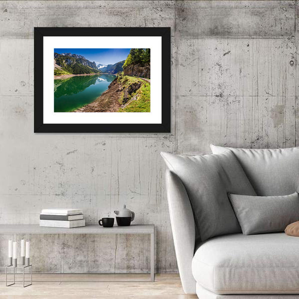 Gosausee Lake Austria Wall Art in a room, landscape