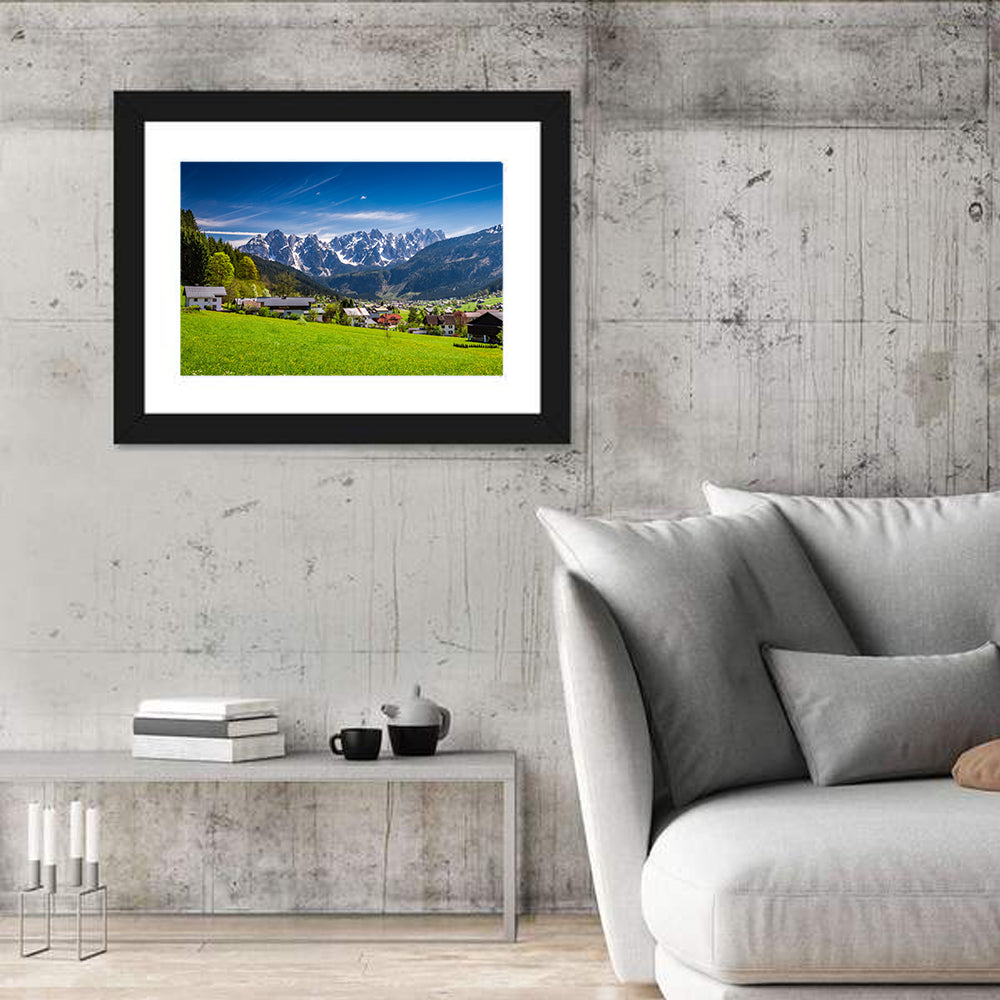 Gosau Village in Austrian Alps Wall Art