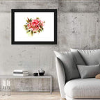 Single Bloom Rose Watercolor Wall Art