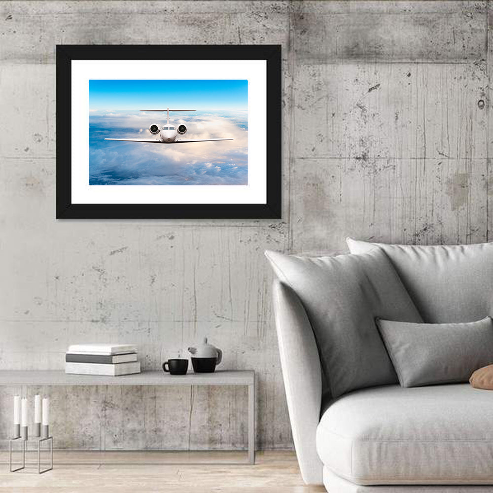 Private Jet in Flight Wall Art