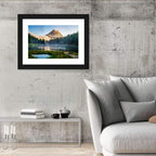 Lago D'antorno with Tre Cime Peaks Wall Art