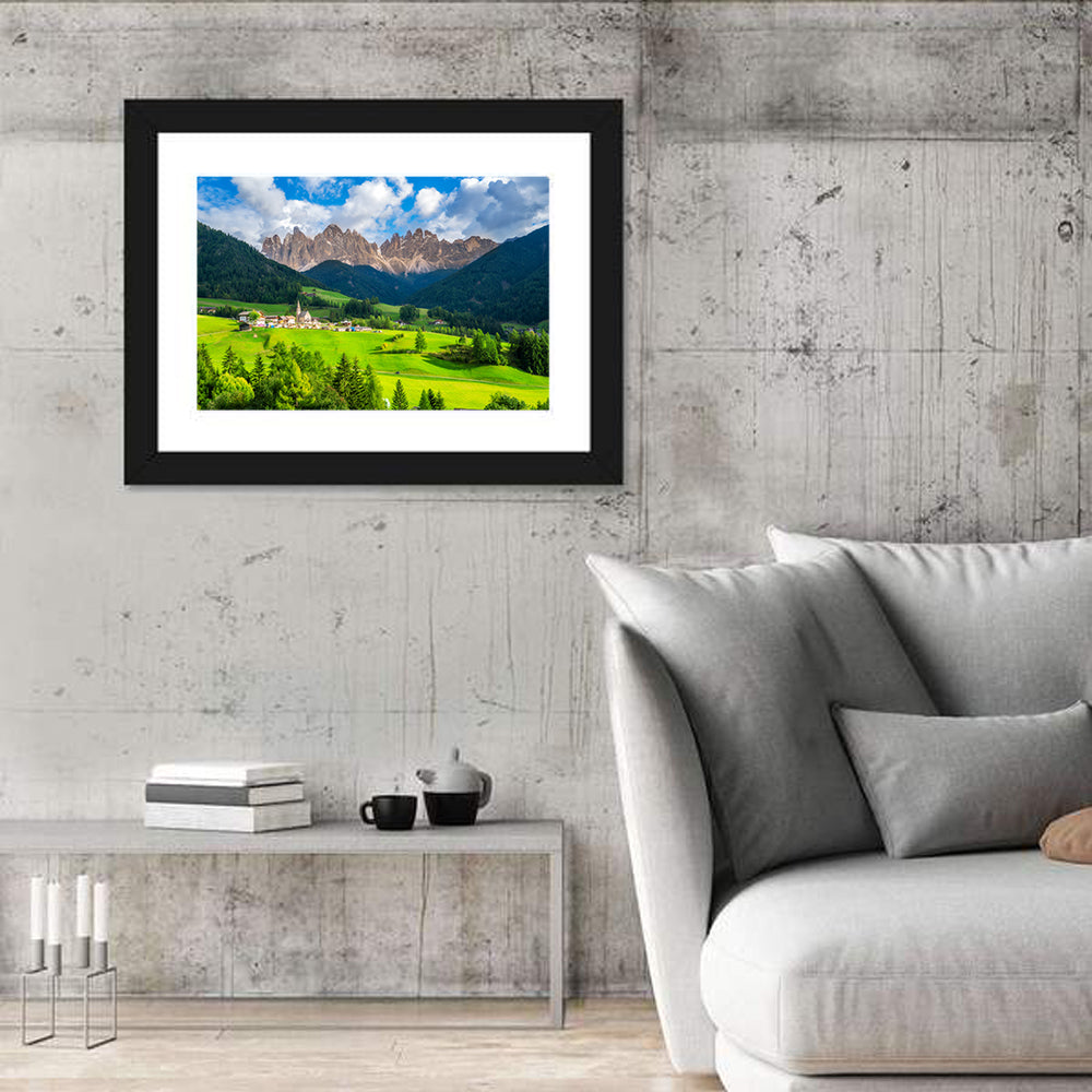 Santa Maddalena Village, Odle Peaks Wall Art