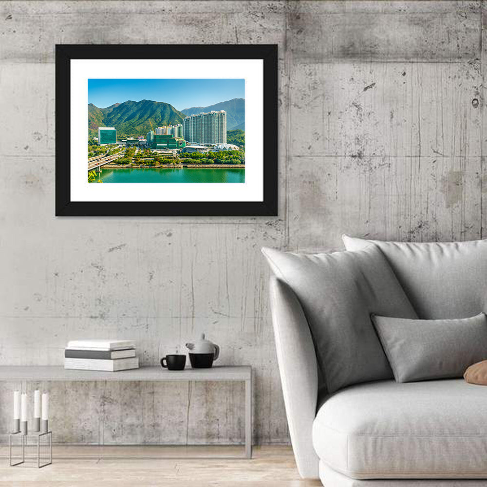 Tung Chung Skyline, Hong Kong Wall Art in a room, landscape