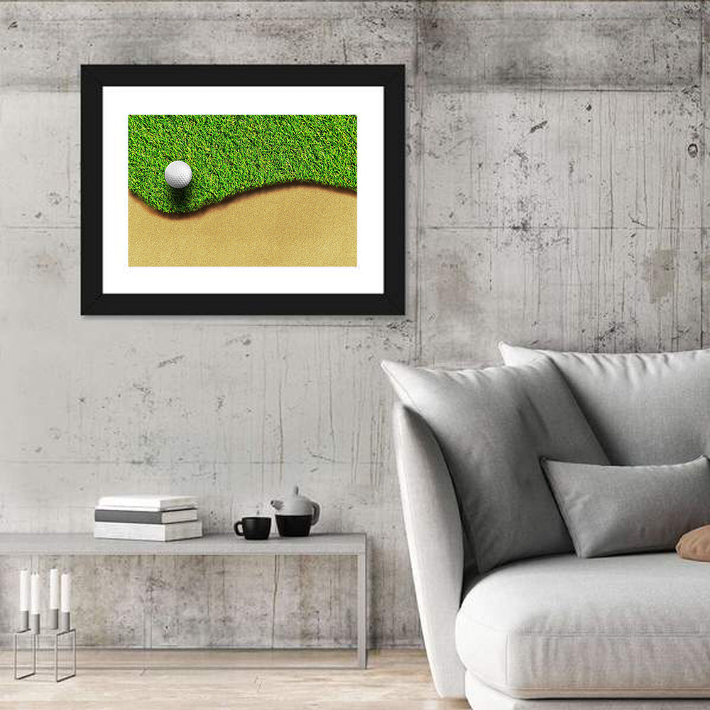 Golf Ball on Bunker Edge Wall Art
