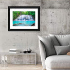 Turquoise Pool Waterfall in Thailand Wall Art