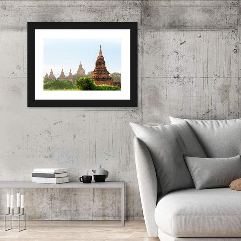 Ancient Pagodas of Bagan Wall Art in a room, landscape