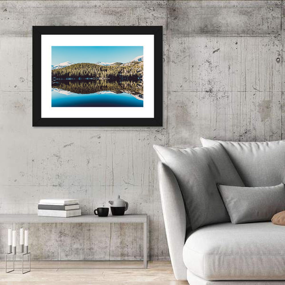 Bear Lake Reflection, Colorado Wall Art in a room, landscape