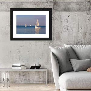 Lake Balaton With Sailboats Wall Art