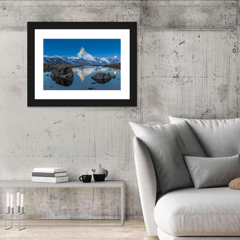 Matterhorn Sunset Over Stelli Lake Wall Art