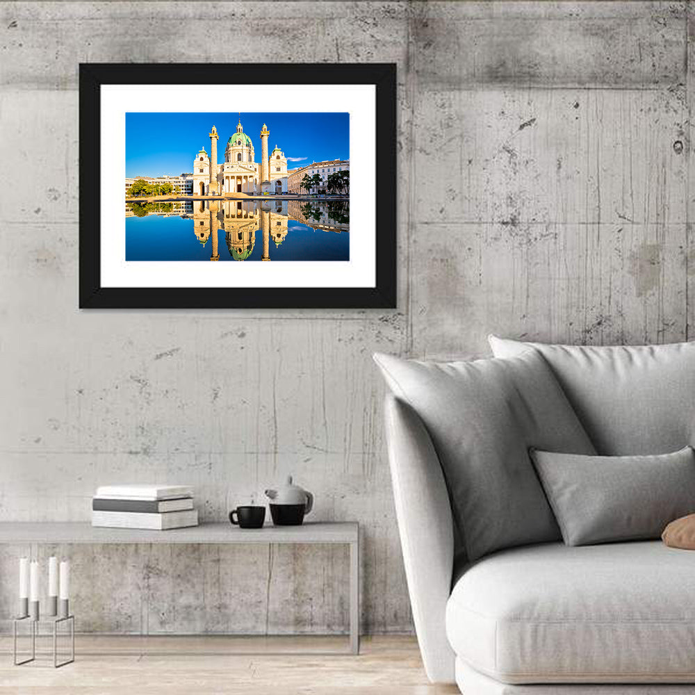 Karlskirche with Reflecting Pool Wall Art