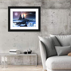 Lost Alien City in Snow Wall Art