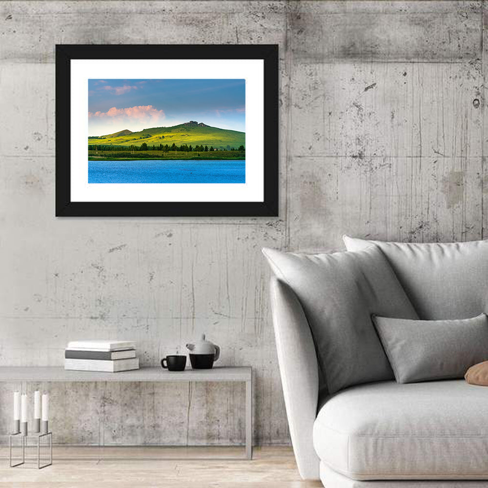 Hongsong Lake with Mountain Peak Wall Art