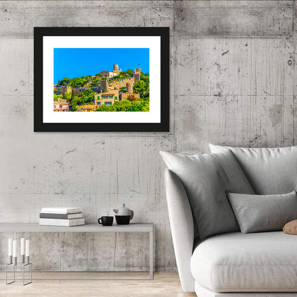 Capdepera Castle Hilltop View Wall Art in a room, landscape