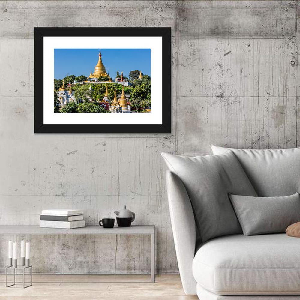 Sagaing Hills Temples, Mandalay Wall Art in a room, landscape