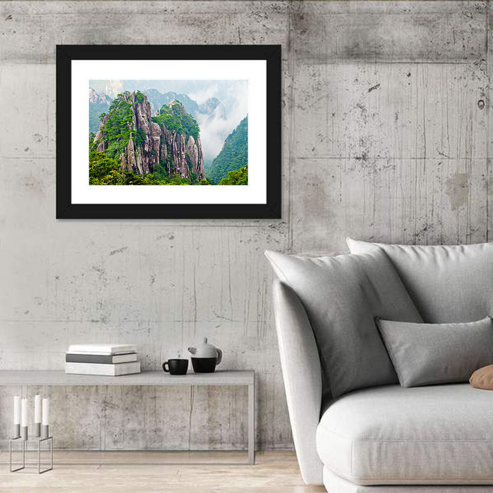 Mount Huangshan Misty Peaks Wall Art