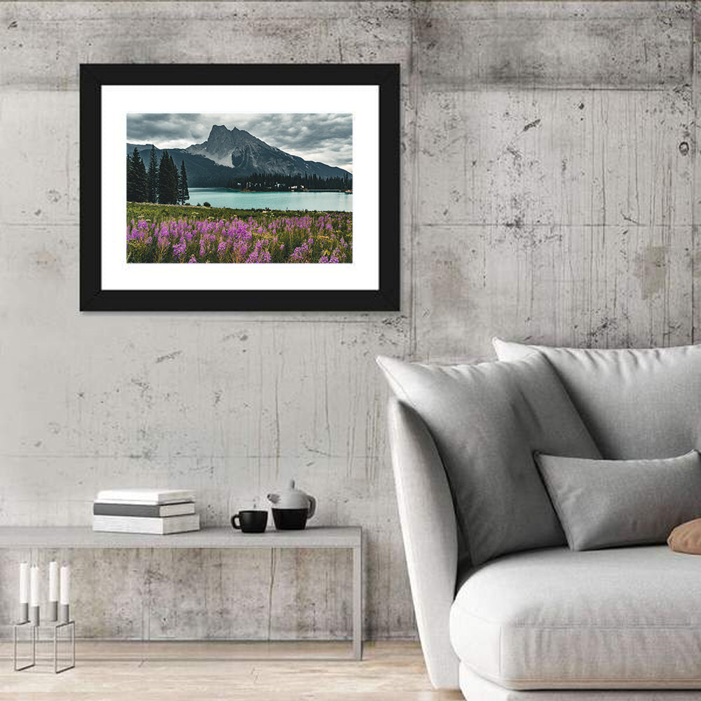 Emerald Lake with Fireweed Wall Art