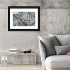 Washington D.c. River Grid Map Wall Art