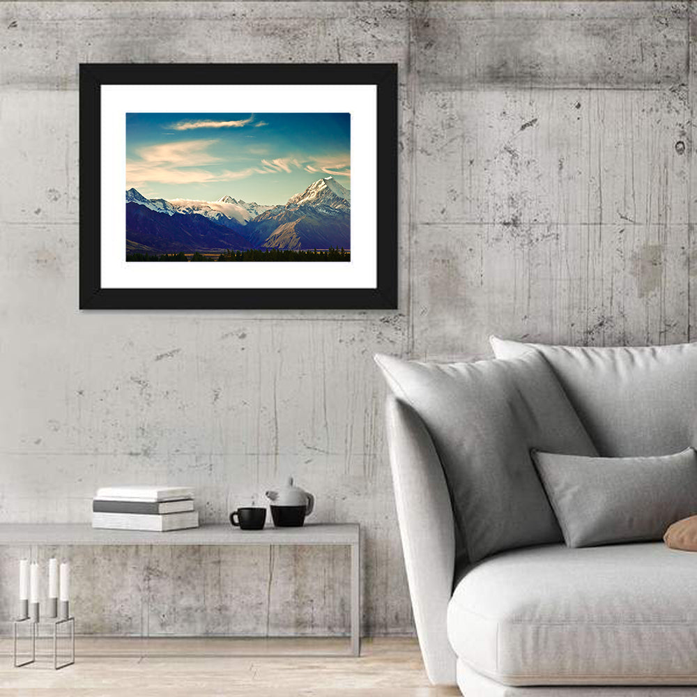 Aoraki Mount Cook Golden Hour Wall Art
