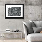 Kiev Street Grid Map Wall Art