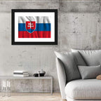 Slovak Flag with Heraldic Shield Wall Art