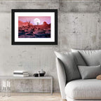 Desert Moon with Silhouetted Trees Wall Art