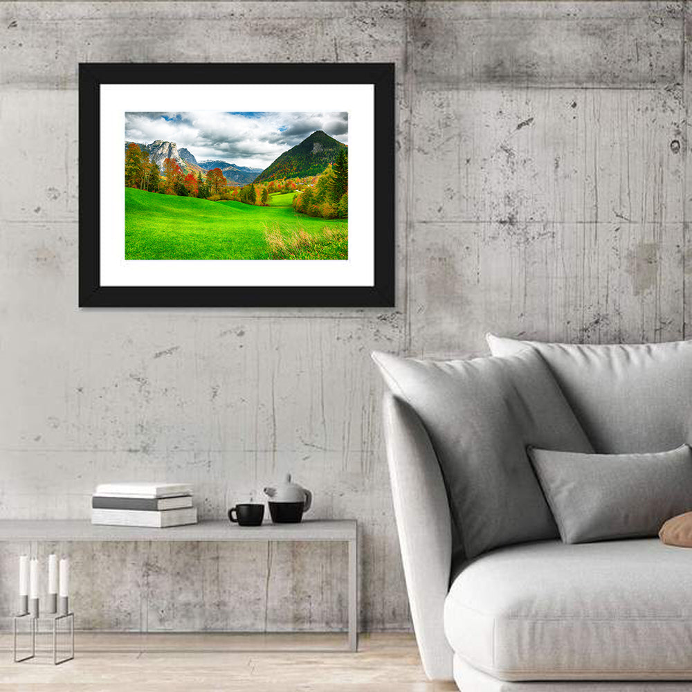 Austrian Alpine Meadow in Autumn Wall Art