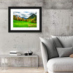 Austrian Alpine Meadow in Autumn Wall Art