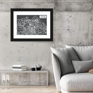 Edinburgh City Map Wall Art