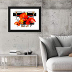 Poppy Closeup Abstract Wall Art