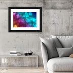Multicolor Polygon Geometry Wall Art