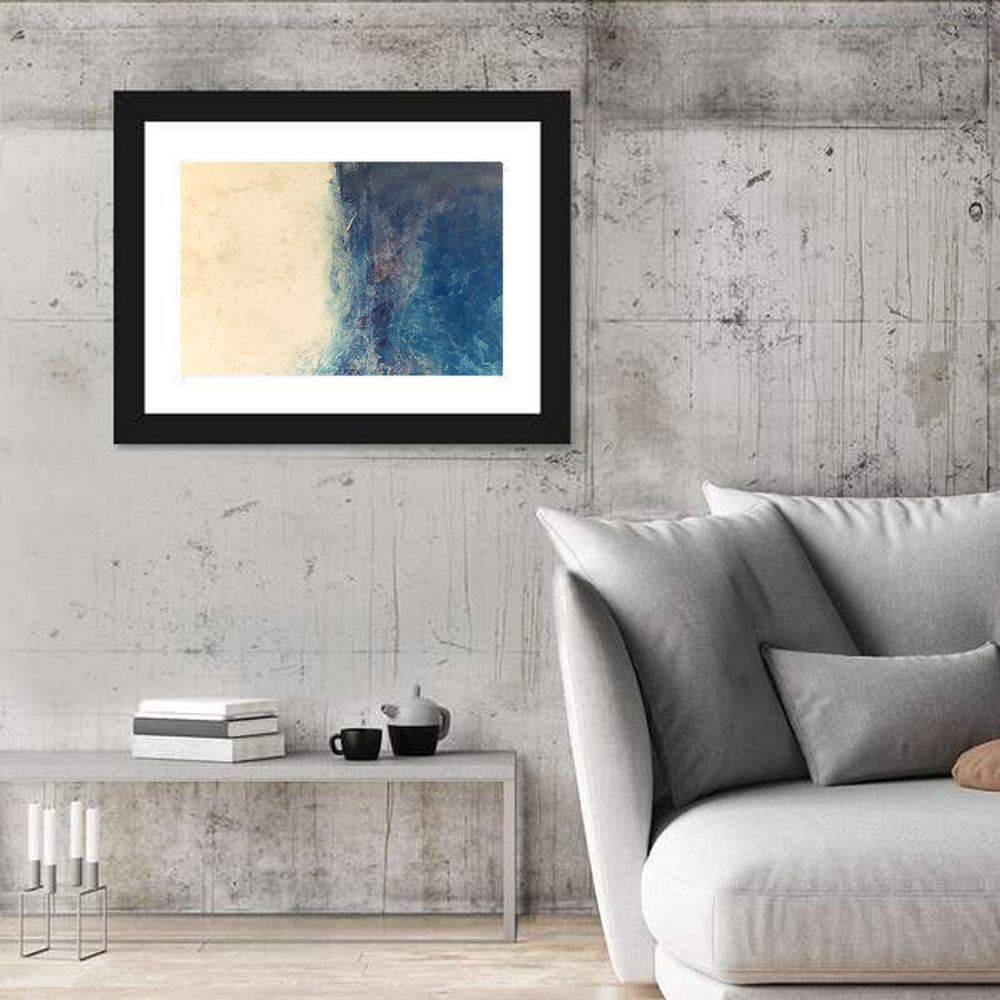 Coastal Texture Diptych Wall Art in a room, landscape