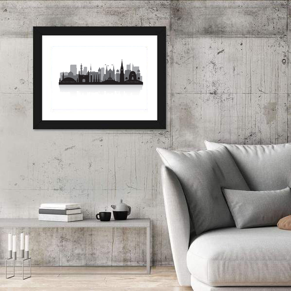 Karachi Skyline Silhouette Wall Art