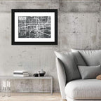 Des Moines Grid Map Wall Art