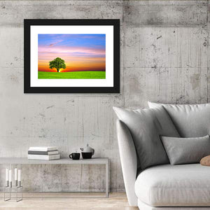 Tree On The Field Wall Art