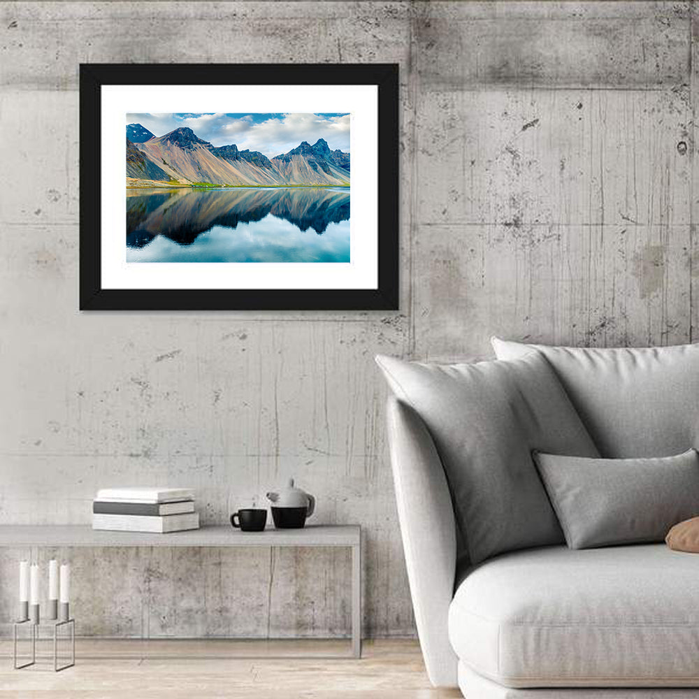 Vestrahorn at Stokksnes Headland Wall Art in a room, landscape