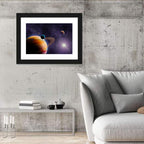 Ringed Planet in Deep Space Wall Art