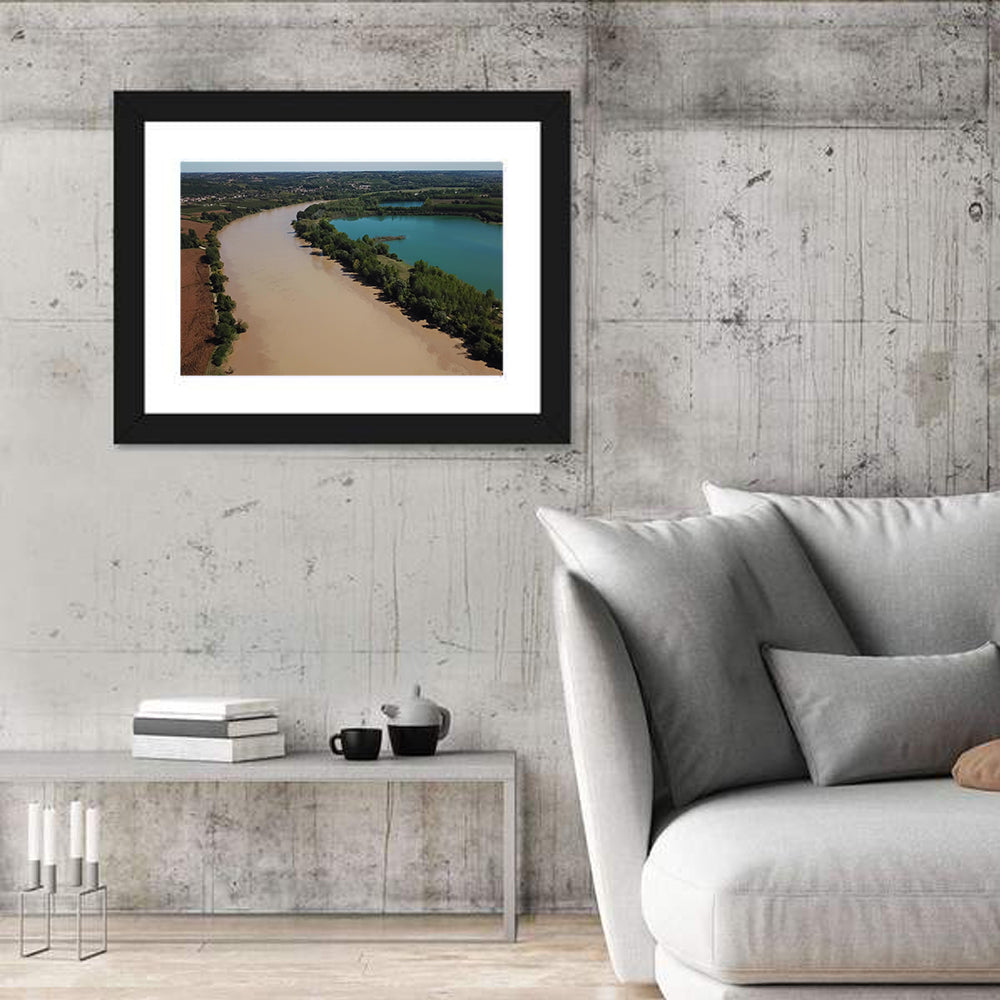 Garonne River and Cadillac Lake Wall Art in a room, landscape