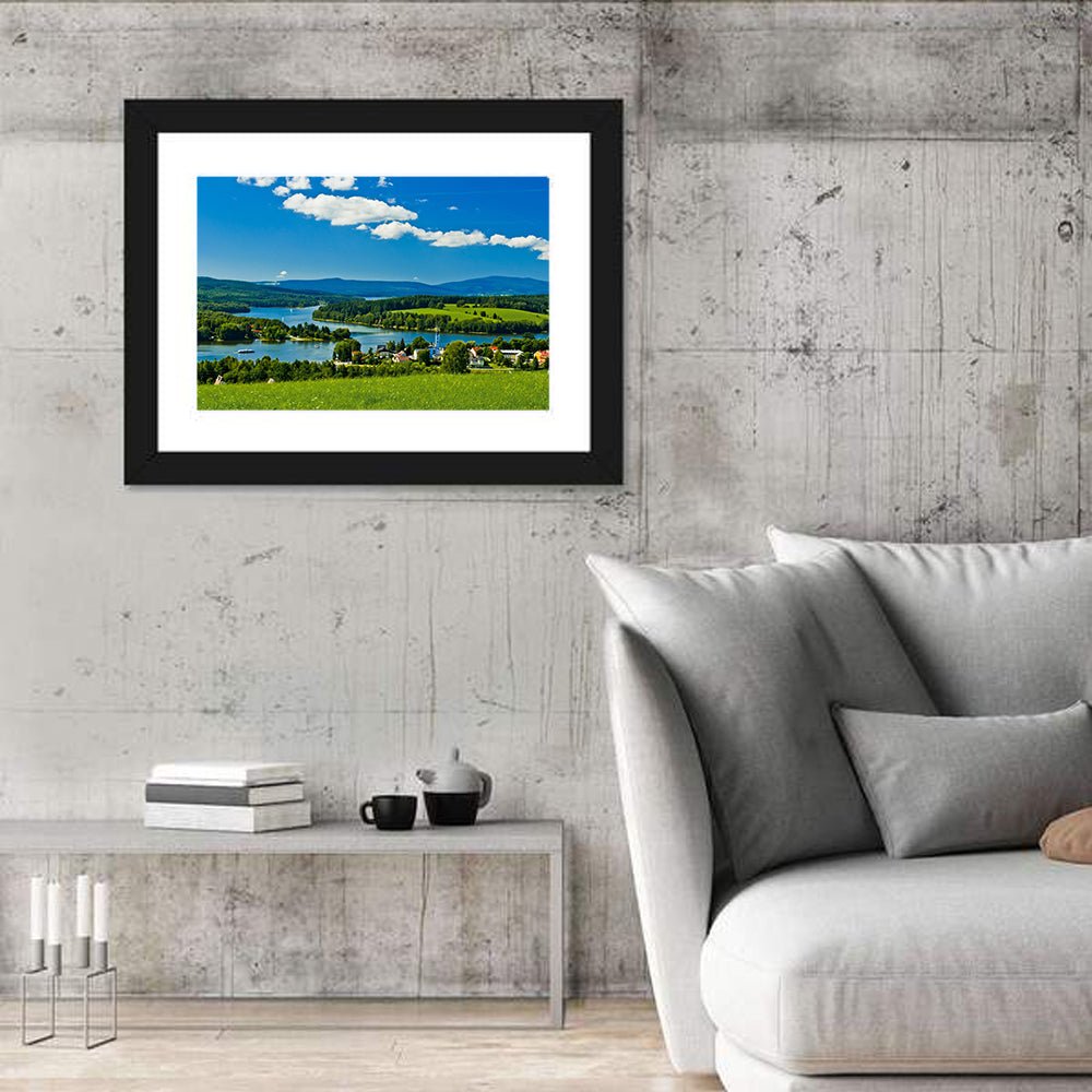 Frymburk Village Near Lipno Lake Wall Art in a room, landscape