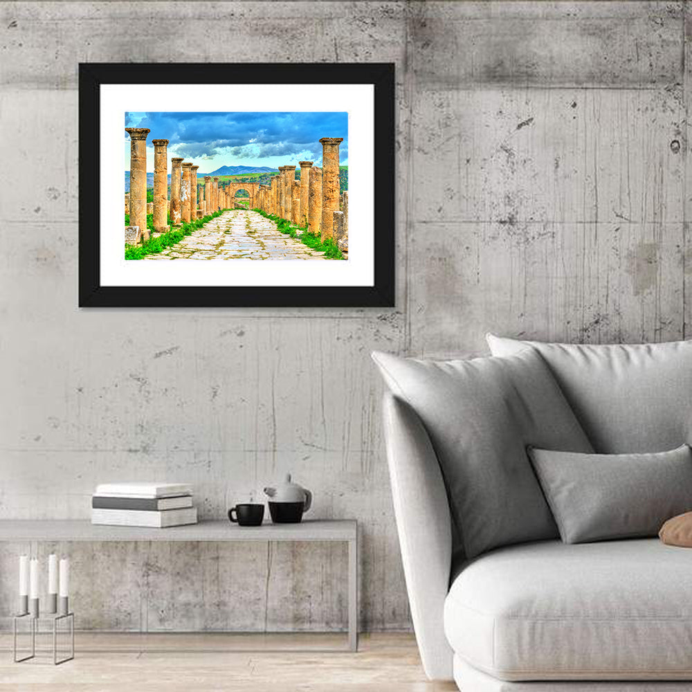 Jerash Cardo Maximus Ruins Wall Art in a room, landscape
