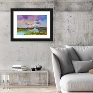 River & Meadow Abstract Wall Art