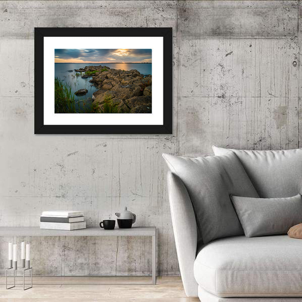 Lake Colac, Victoria Sunset Wall Art in a room, landscape