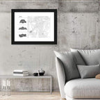 Yerevan City Map Diptych Wall Art